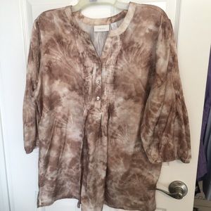 Chico’s Blouse Tie-dye “ish” Pattern, Size 3